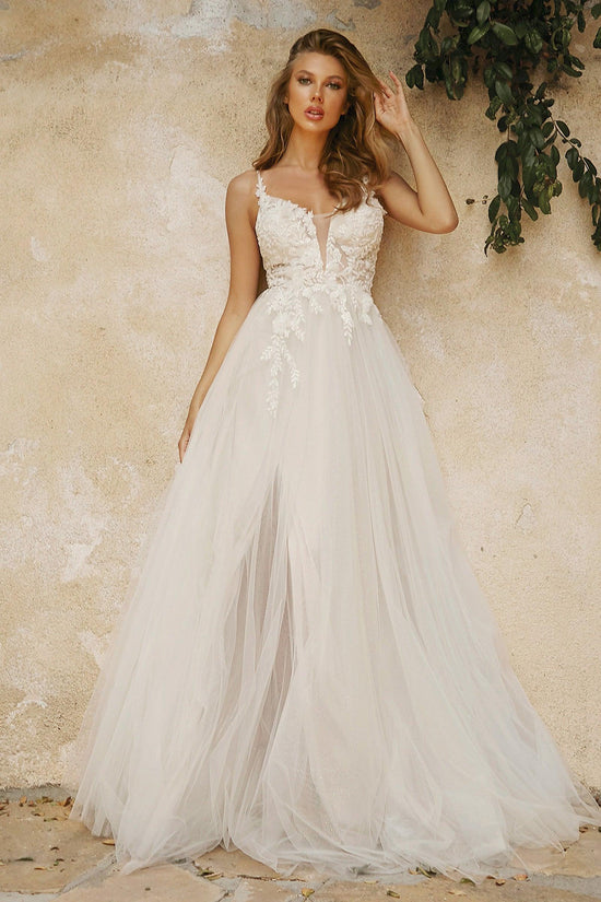 Off White Cinderella Divine CB072W Layered A-Line Tulle Bridal Gown for ...