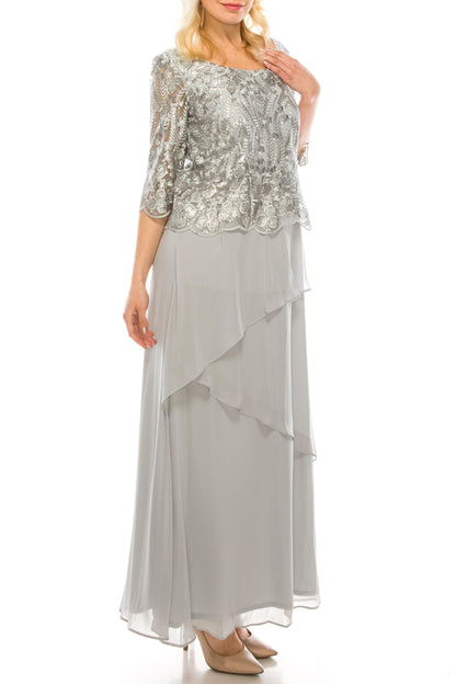 Le Bos Mother of the Bride Long Chiffon Dress 26963 - The Dress Outlet