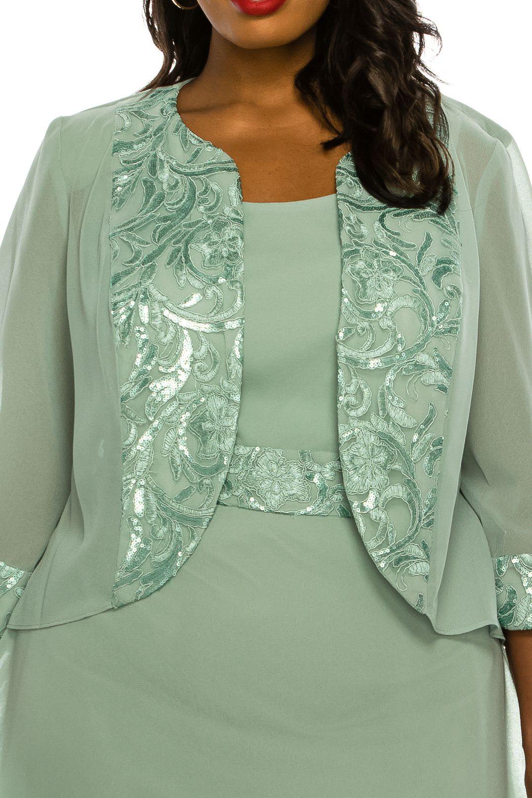 Le Bos Short Plus Size Jacket Cocktail Dress 27634