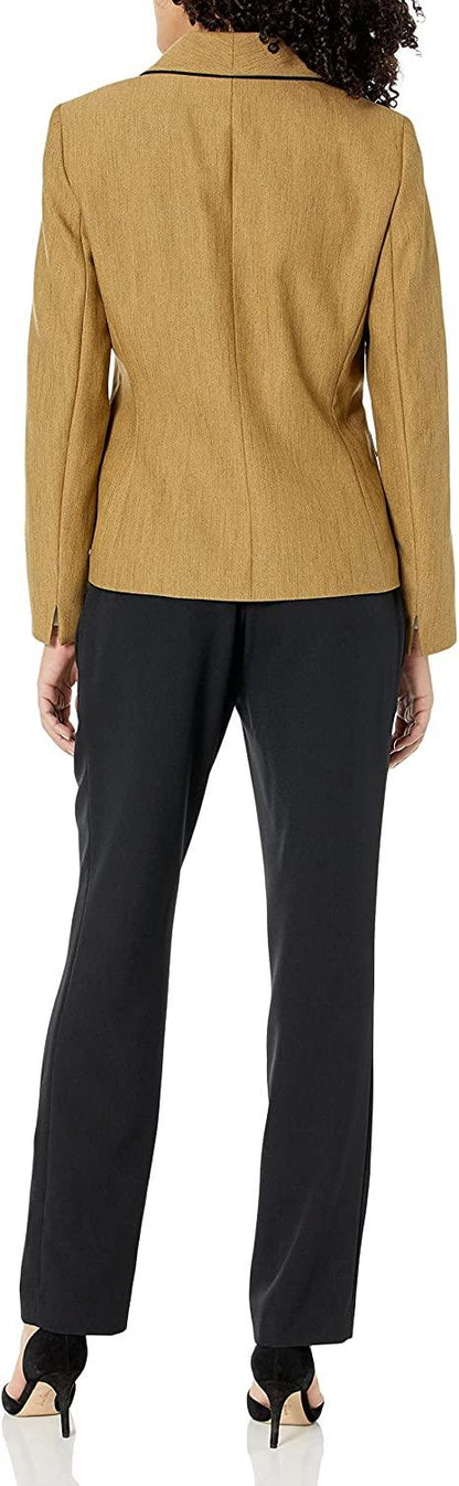 Le Suit Formal Collar Long Sleeve 2 Piece Pant Suit - The Dress Outlet
