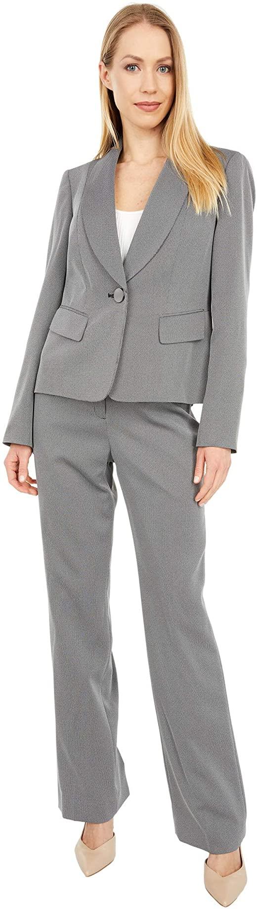 Le Suit Formal Shawl Collar Two Piece Pant Suit - The Dress Outlet