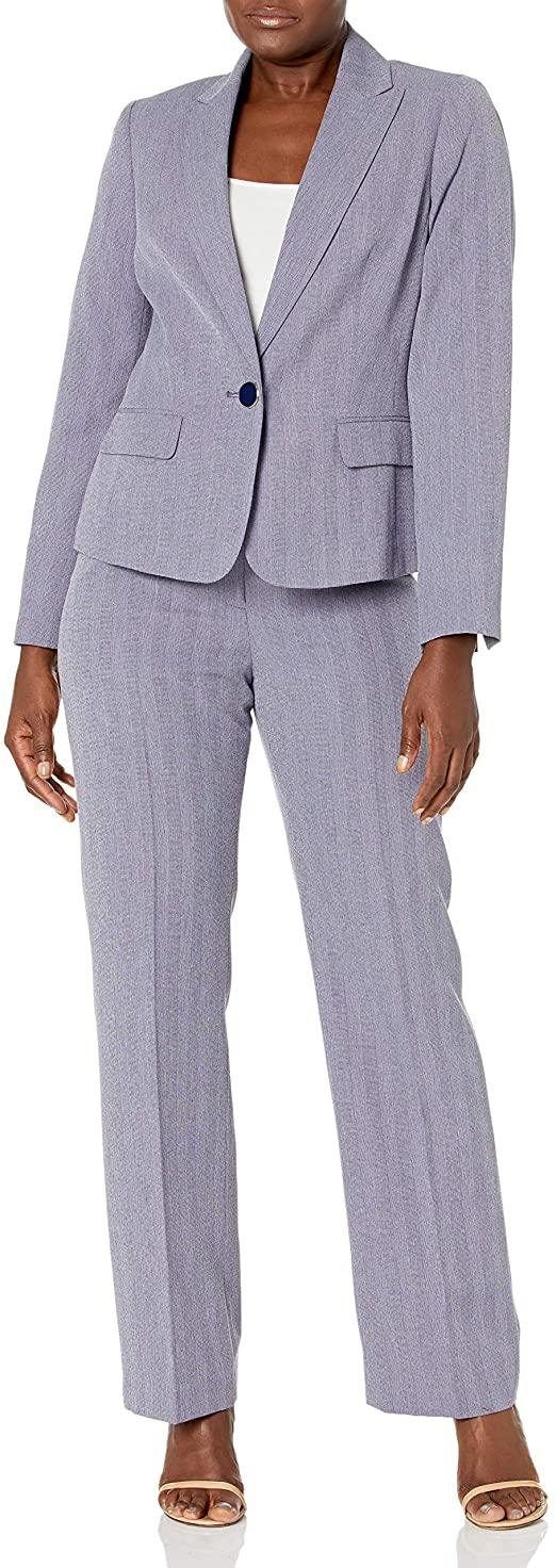 Le Suit Long Formal Two Piece Pant Suit Dress - The Dress Outlet