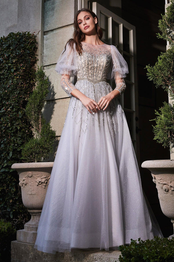 Long A Line Formal Dress - The Dress Outlet
