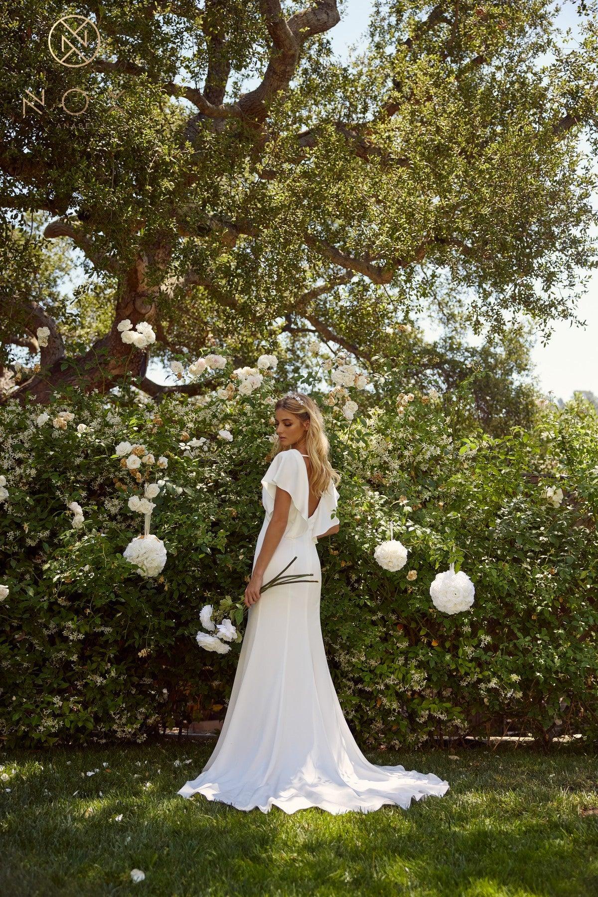 Long A-Line Wedding Gown - The Dress Outlet