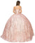Long Ball Gown Off Shoulder Glitter Quinceanera Dress - The Dress Outlet