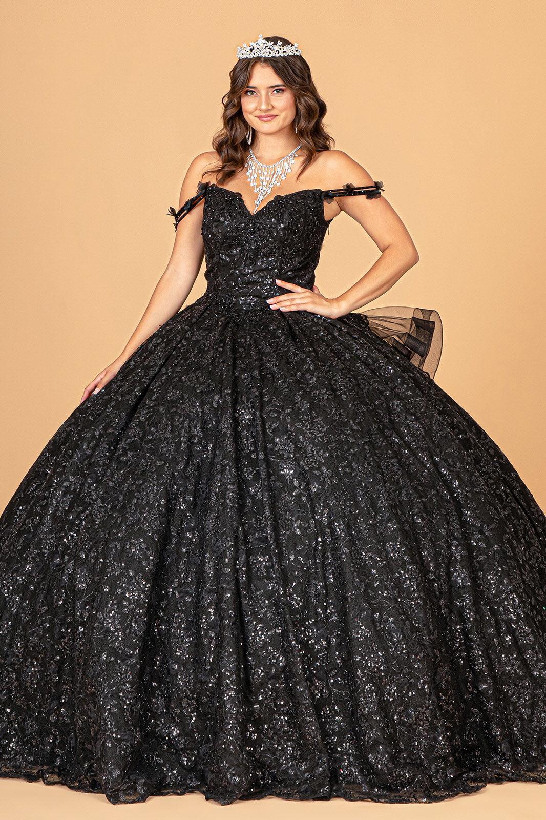 Black Long Ball Gown Quinceanera Dress for $986.99 – The Dress Outlet