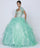 Long Ball Gown Ruffled Strapless Quinceanera Dress - The Dress Outlet