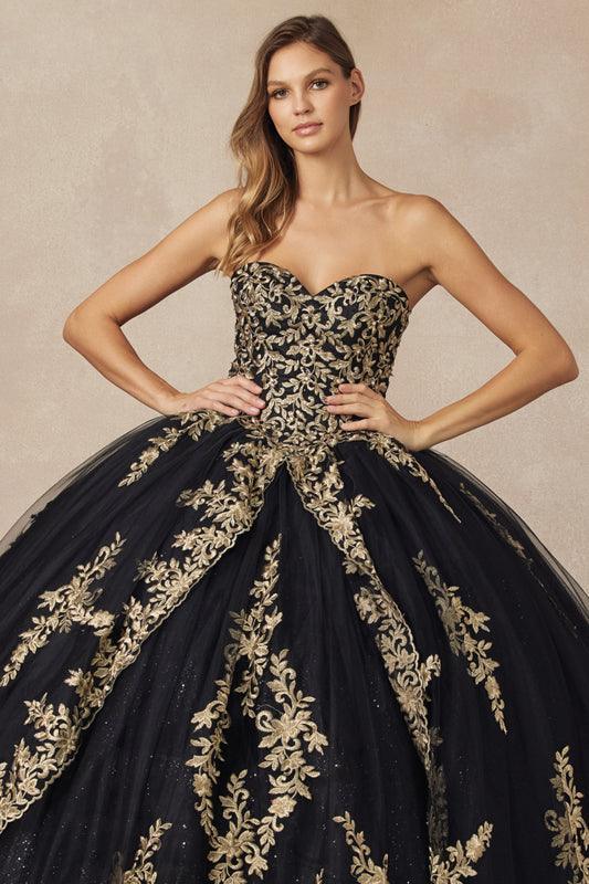 Long Ball Gown Sweet 16 Quinceanera Dress - The Dress Outlet