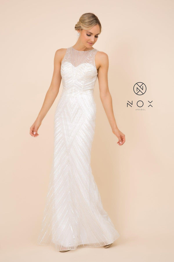Long  Bridal Gown Sleeveless Formal Wedding Dress