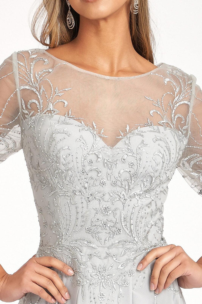 Long Chiffon Mother of the Bride Formal Dress - The Dress Outlet