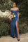 Long Fitted Prom Dress Soft Navy