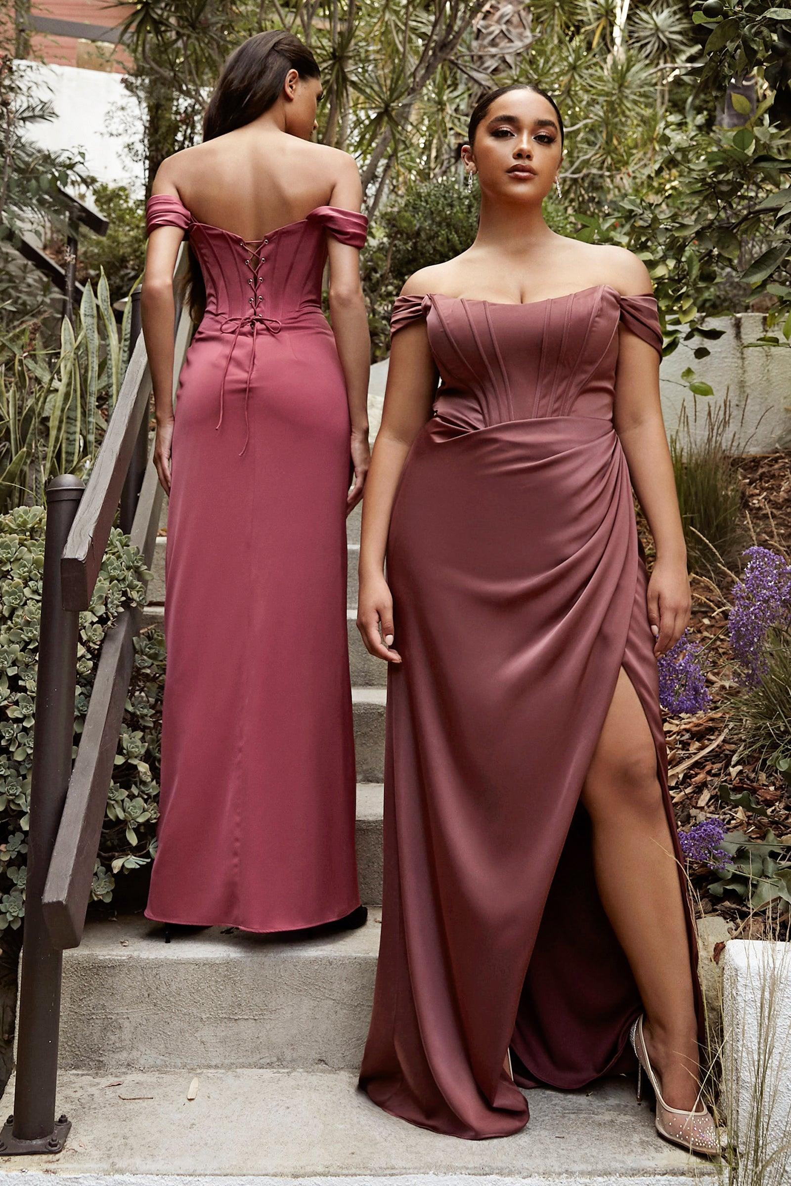 Long Fitted Prom Dress Rosewood