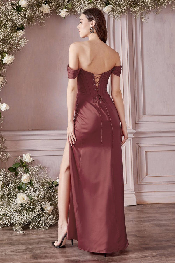 Long Corset Formal Prom Dress Rosewood