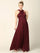 Long Criss Cross Halter Bridesmaid Dress - The Dress Outlet