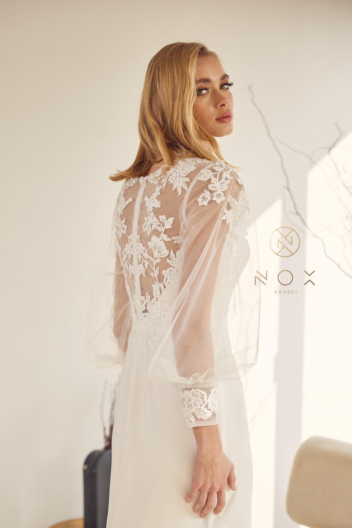 Long Fit and Flare Wedding Gown