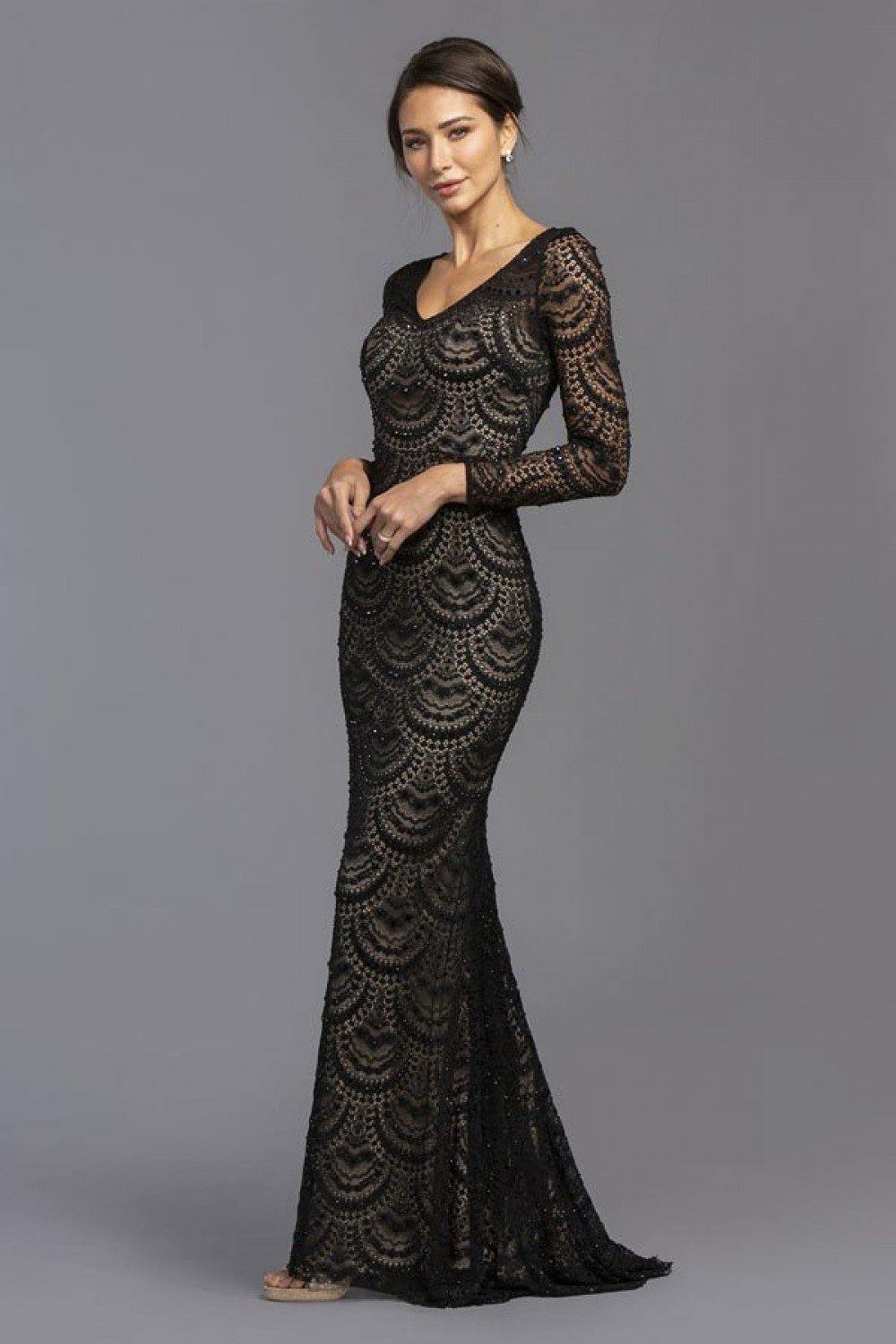Long Fitted Formal Dress Sale - The Dress Outlet