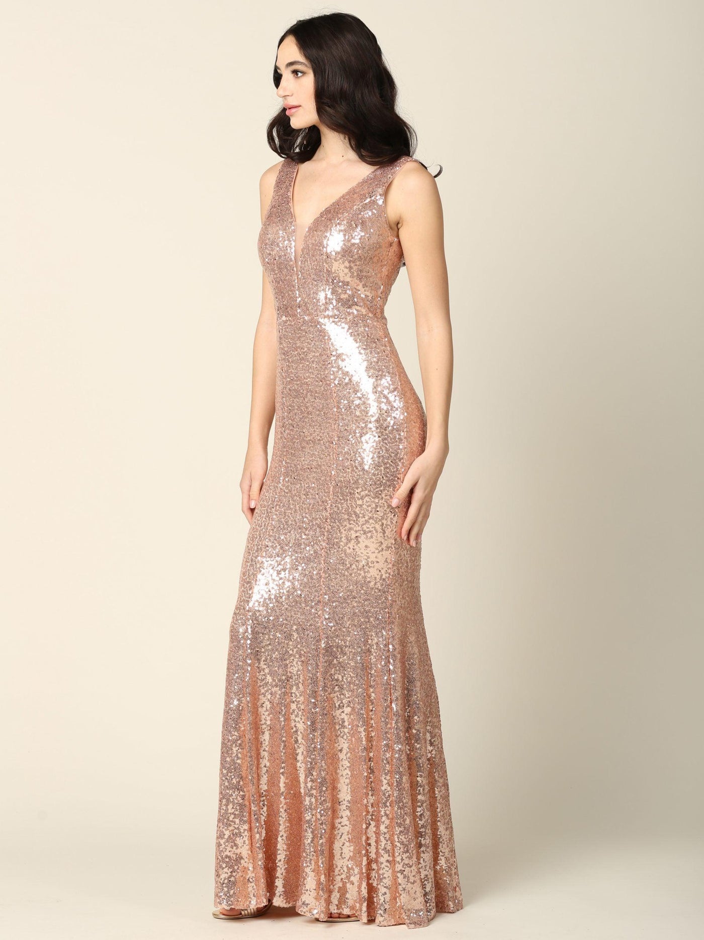 Long Fitted Formal Sleeveless Prom Dress - The Dress Outlet