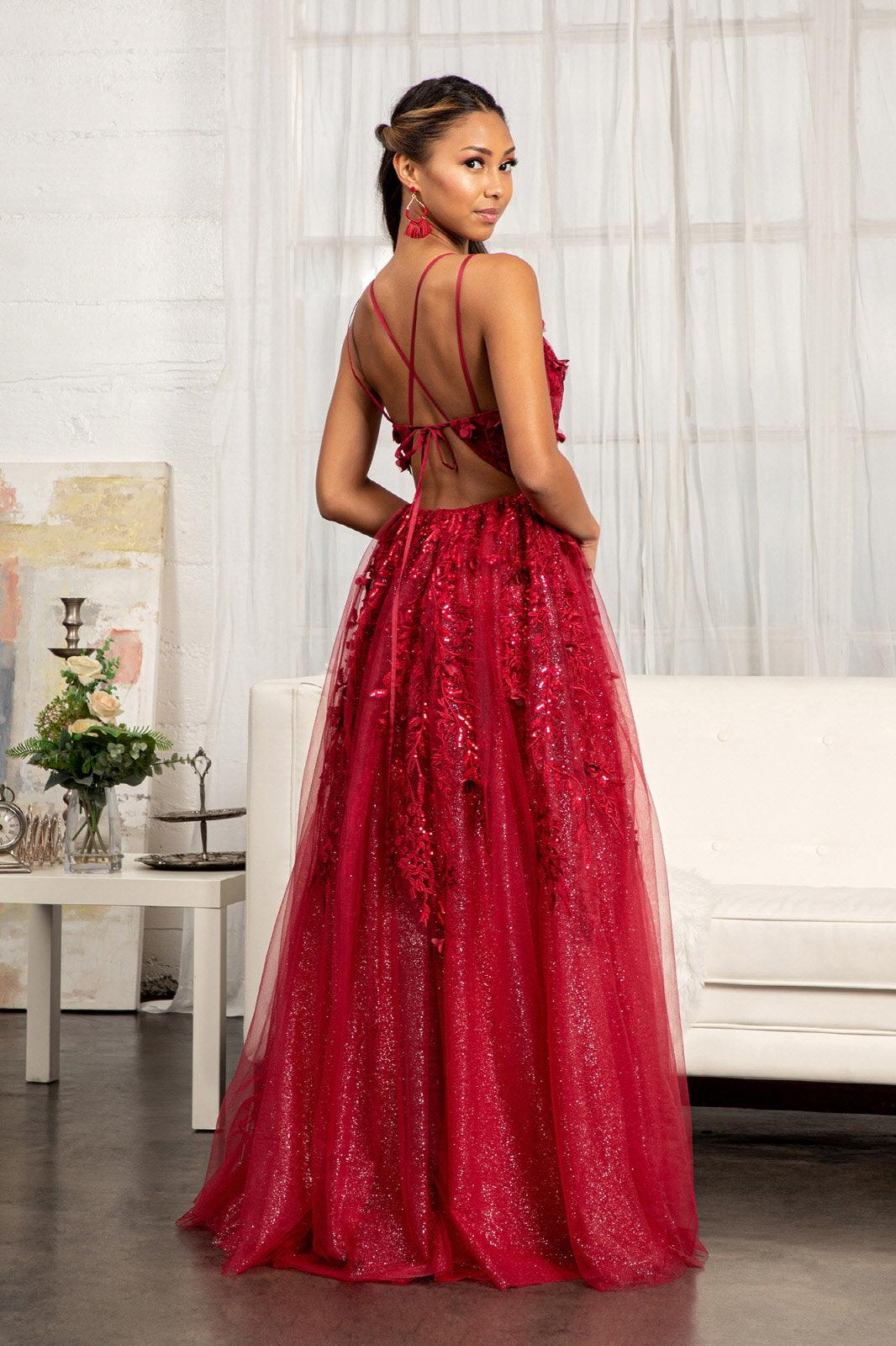 Long Formal A Line Prom Dress