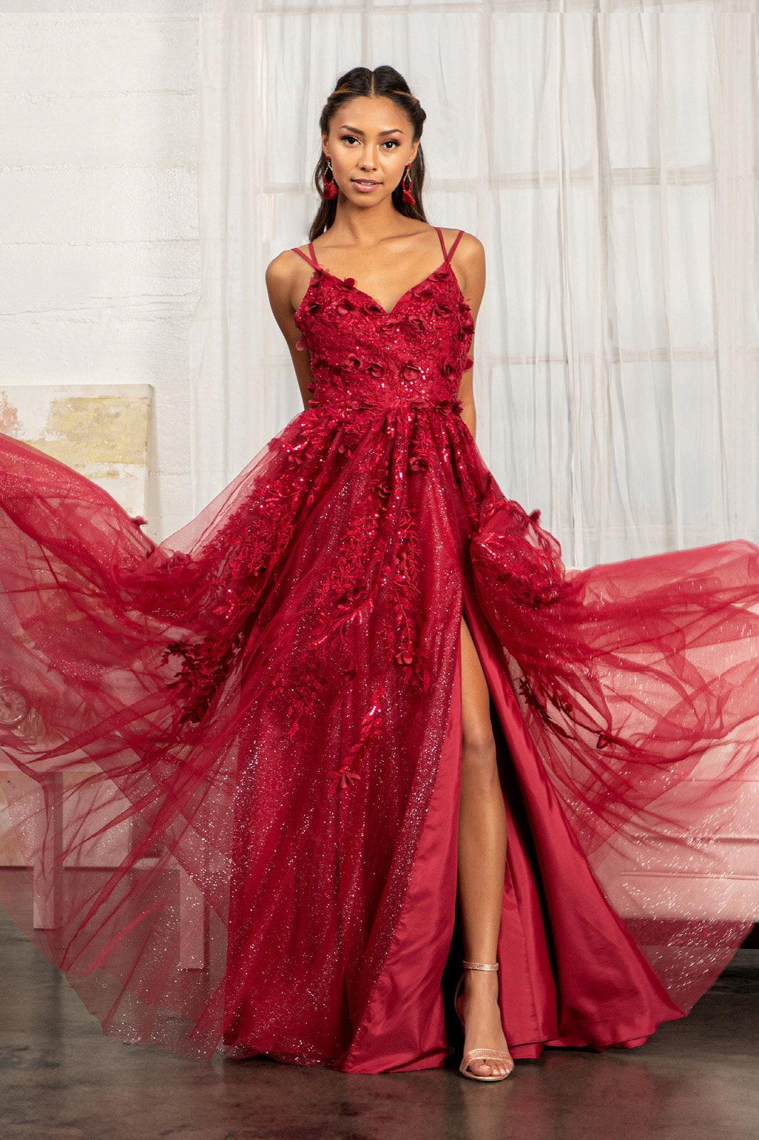 Long Formal A Line Prom Dress