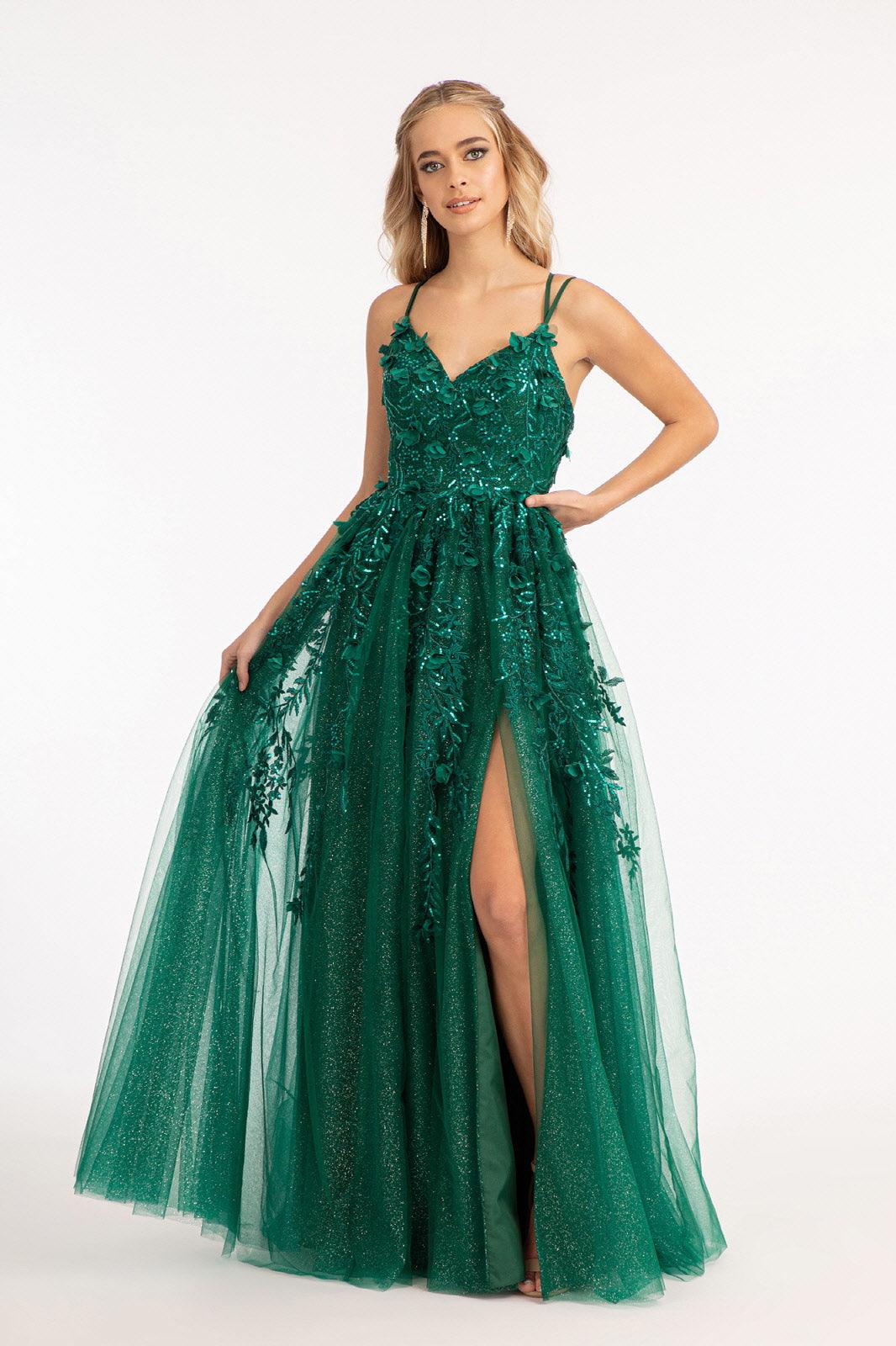 Long Formal A Line Prom Dress