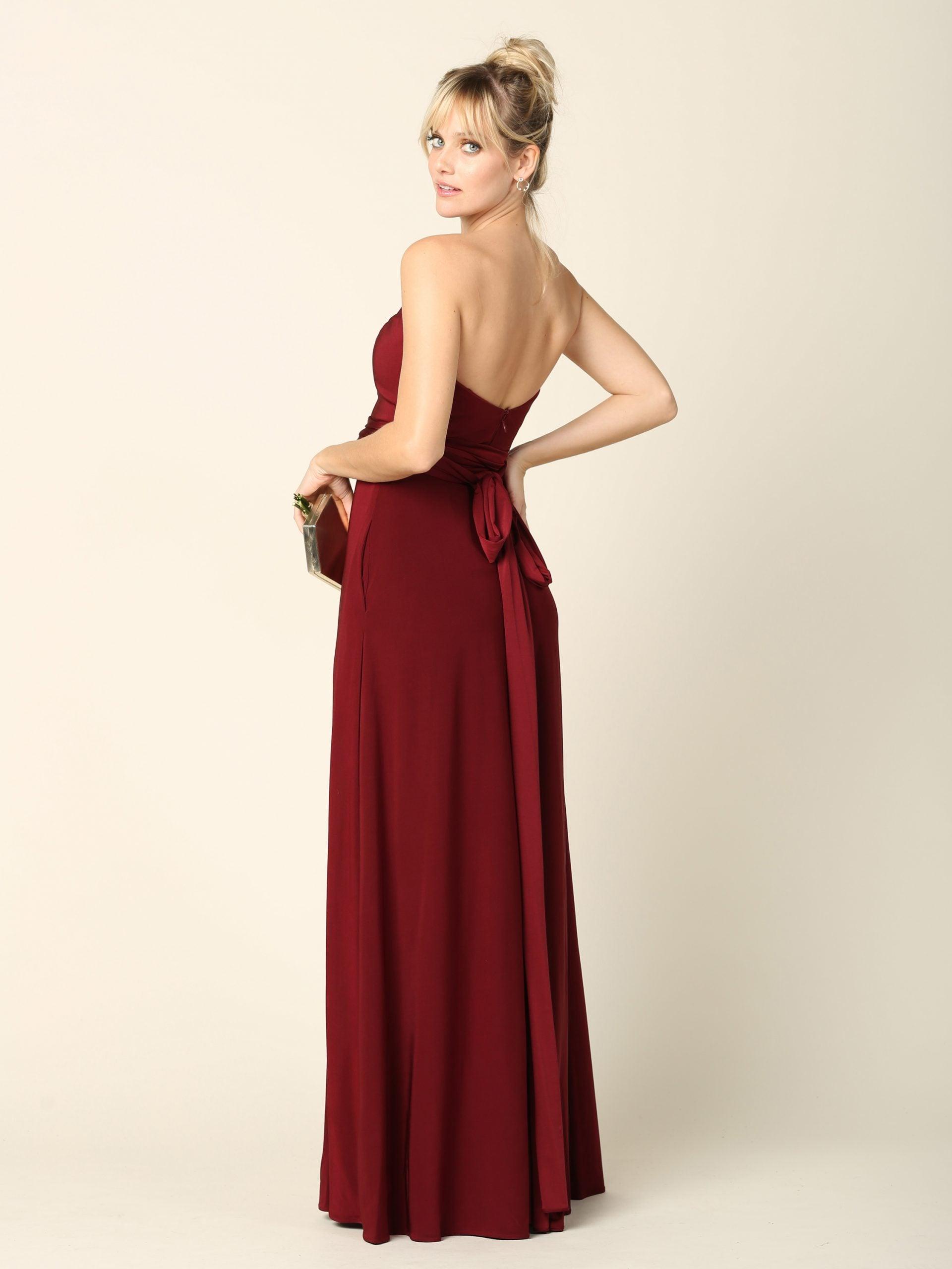 Long Formal Bridesmaids Convertible Wrap Dress