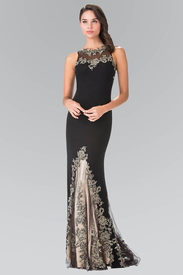 Black M Long Formal Fitted Prom Dress Evening Gown Sale