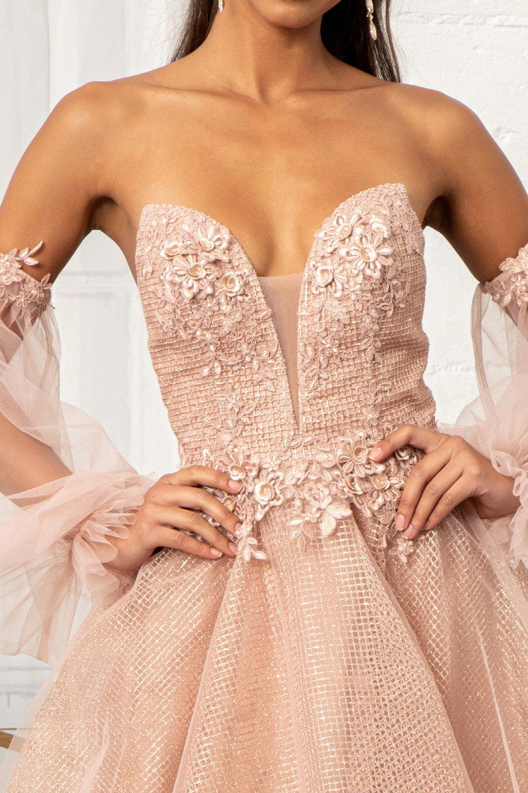 Long Formal Glitter Evening Prom Dress