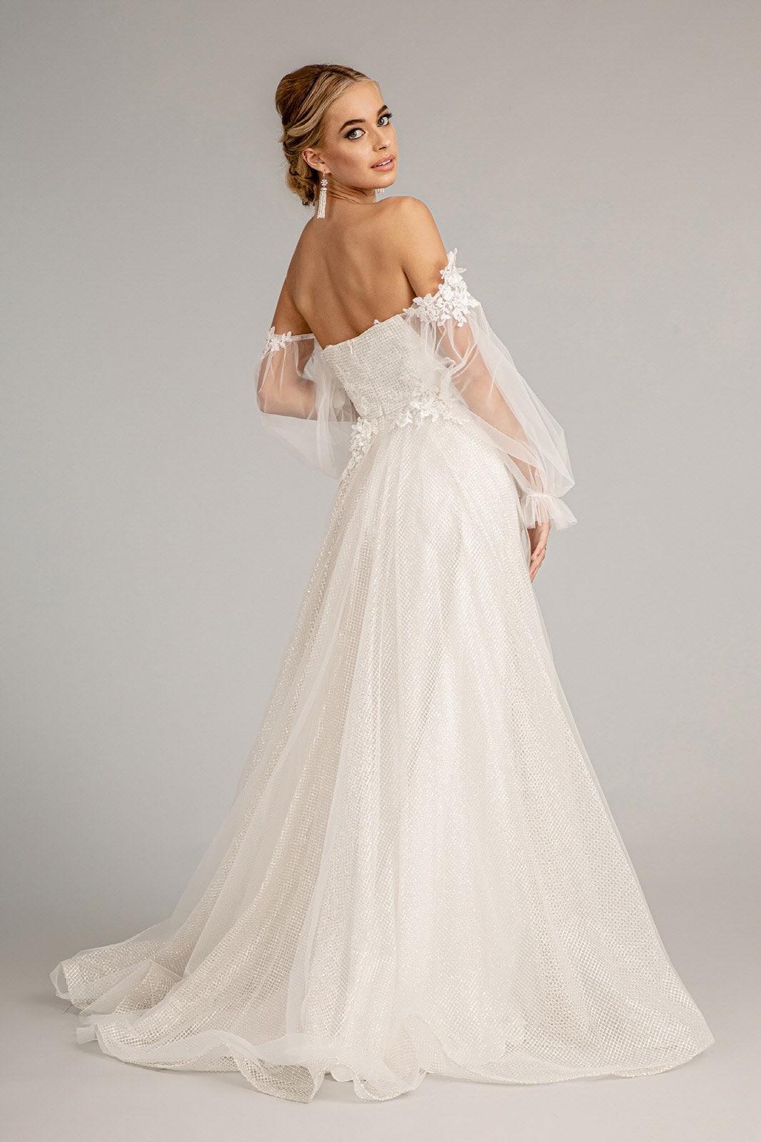 Long Formal Glitter Evening Prom Dress - The Dress Outlet