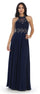 Long Formal Halter Chiffon Bridesmaids Dress - The Dress Outlet