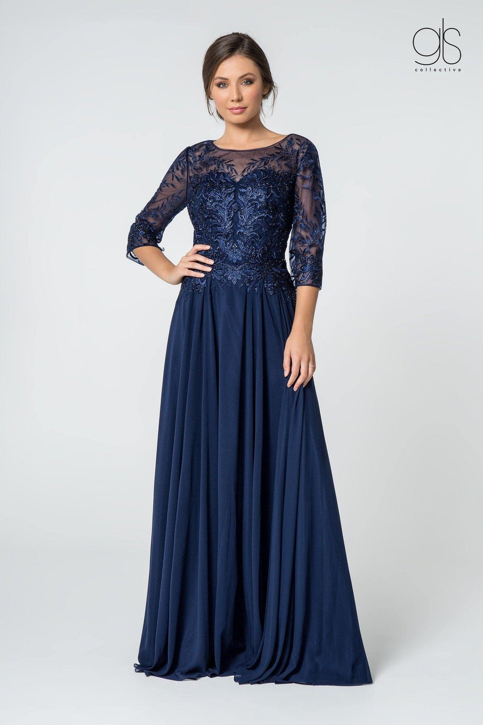 Cinderella Divine CD233 Long Sleeve Formal Dress Evening Gown – The ...