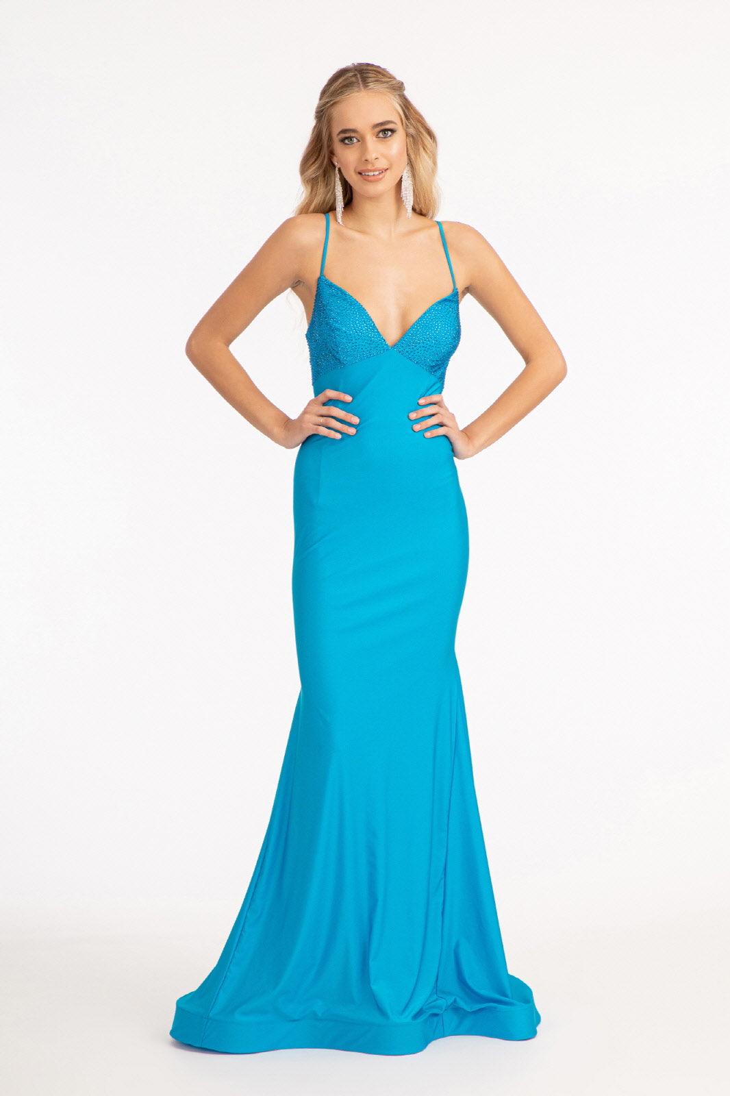 Long Formal Mermaid Fit Prom Dress - The Dress Outlet