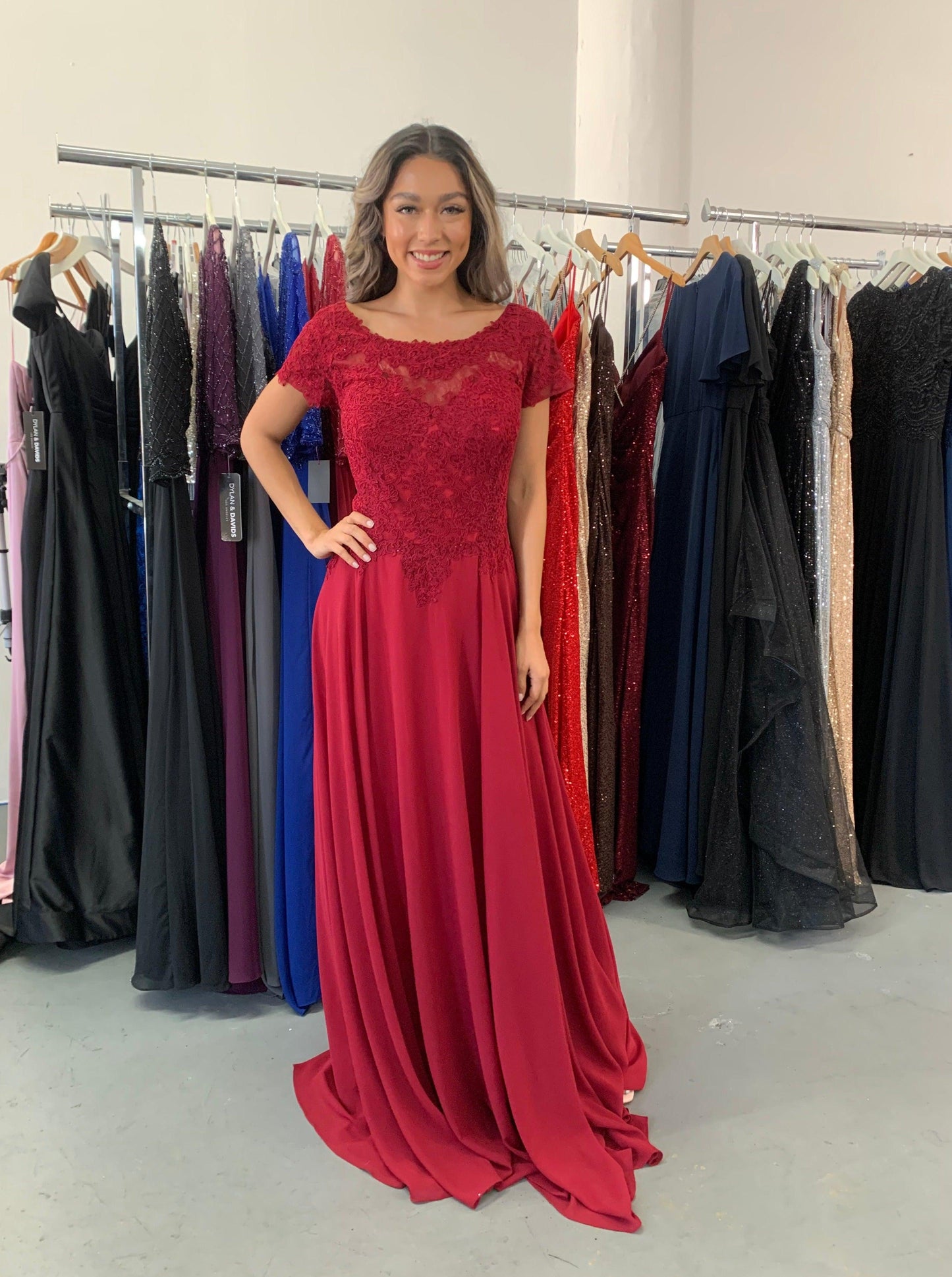 Long Formal Mother of the Bride Dress Sample Size - The Dress Outlet