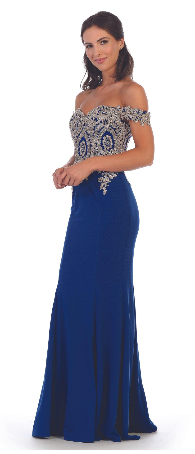 Long Mermaid Off-the-shoulder Pregnant Formal Evening Dress with Sleeves