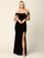 Long Formal Off Shoulder Velvet Evening Dress - The Dress Outlet