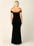 Long Formal Off Shoulder Velvet Evening Dress - The Dress Outlet