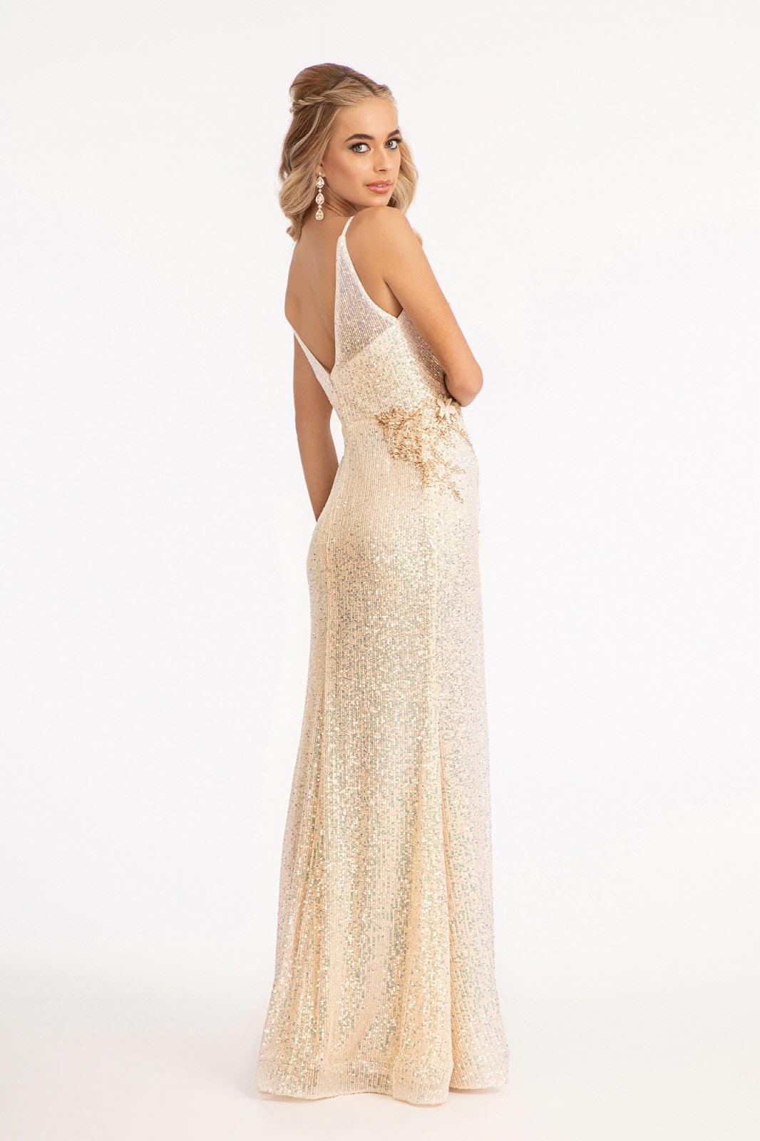 Long Formal Sequined Mermaid Prom Dress - The Dress Outlet