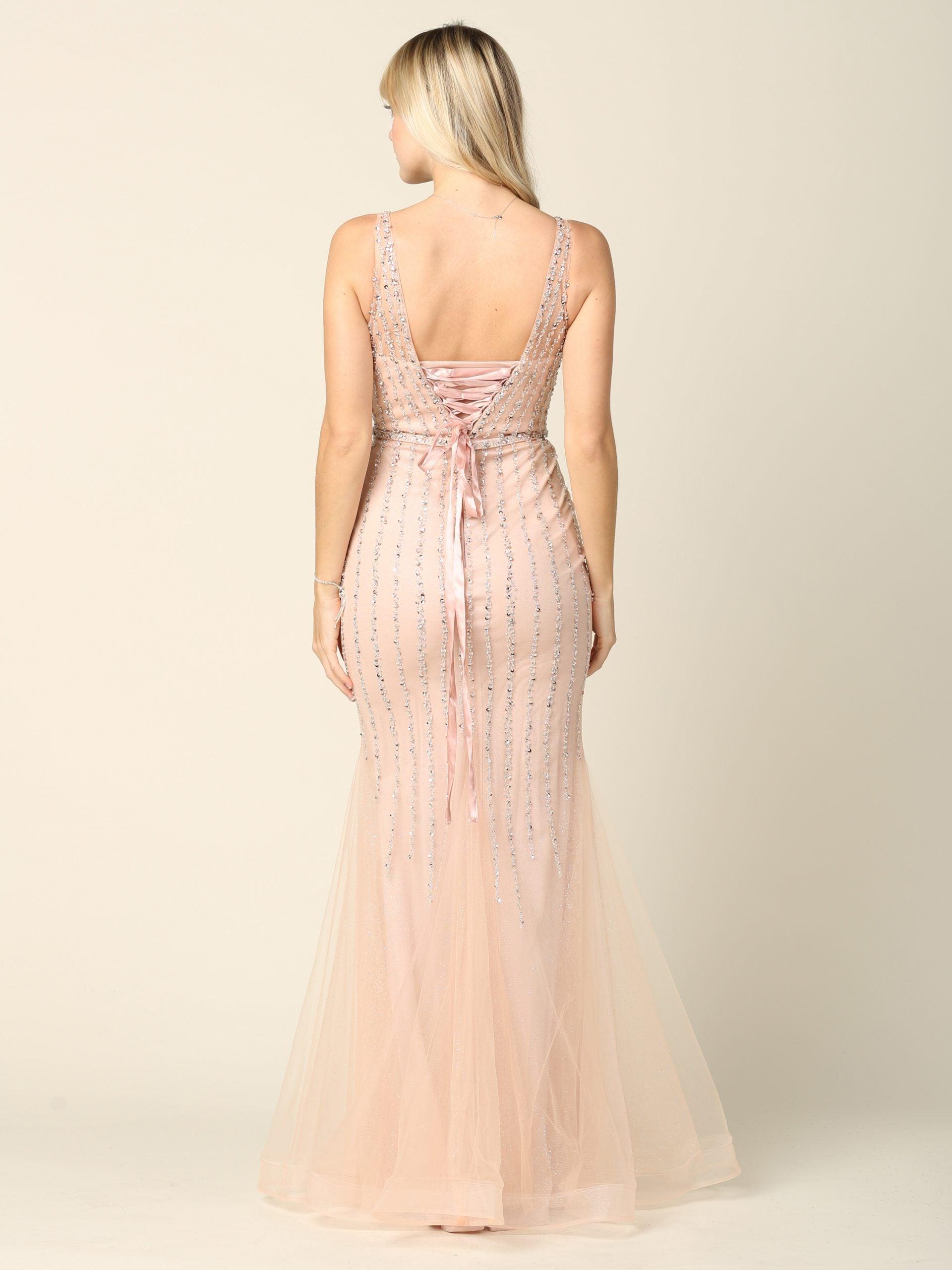 Long Formal Sleeveless Fitted Prom Gown - The Dress Outlet