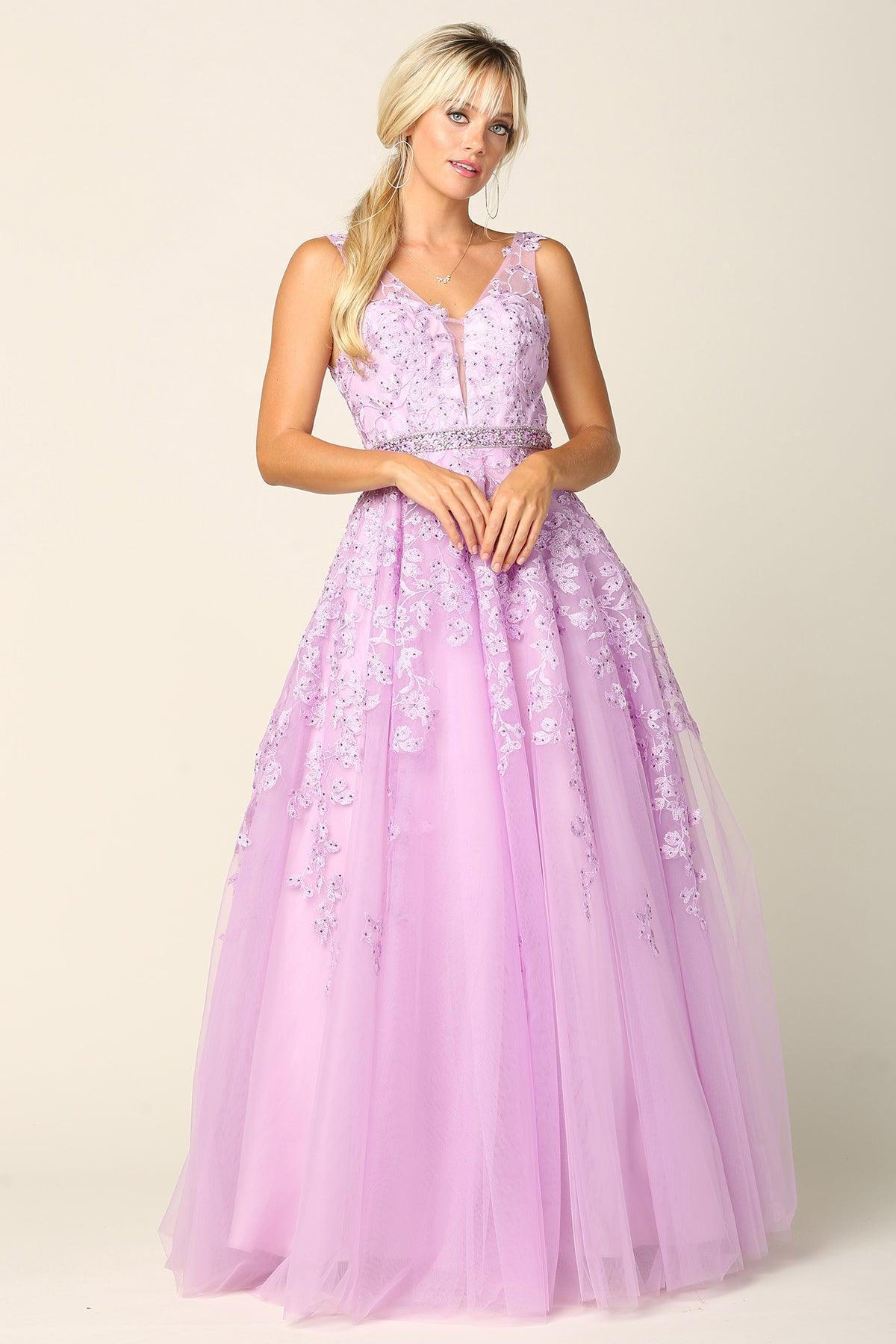 Long Formal Sleeveless Prom Ball Gown Sale - The Dress Outlet