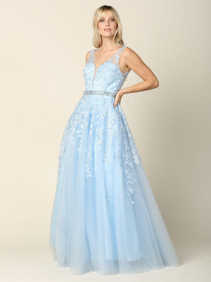 Long Formal Sleeveless Prom Ball Gown - The Dress Outlet