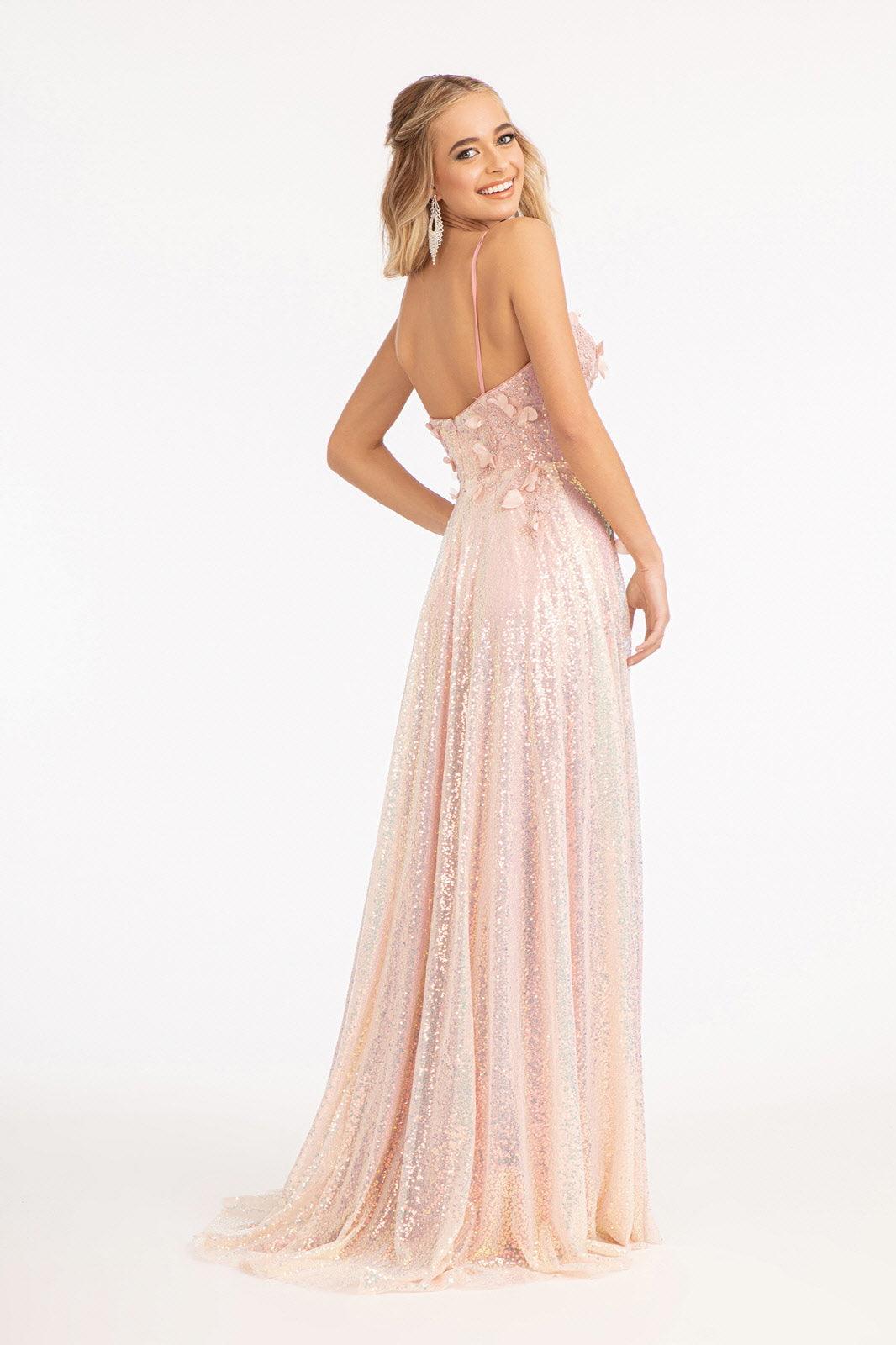 Long Formal Spaghetti Strap Prom Dress