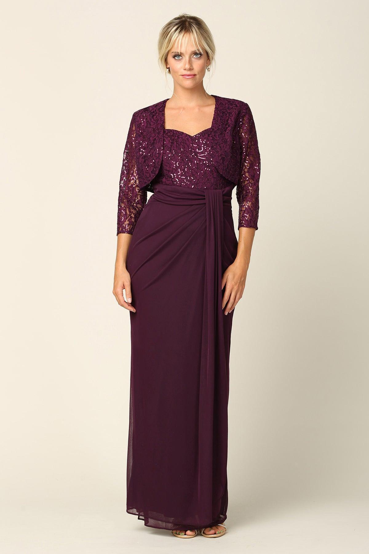 Long Mother of the Bride 2 Piece Formal Bolero Dress Sale │ The Dress Outlet
