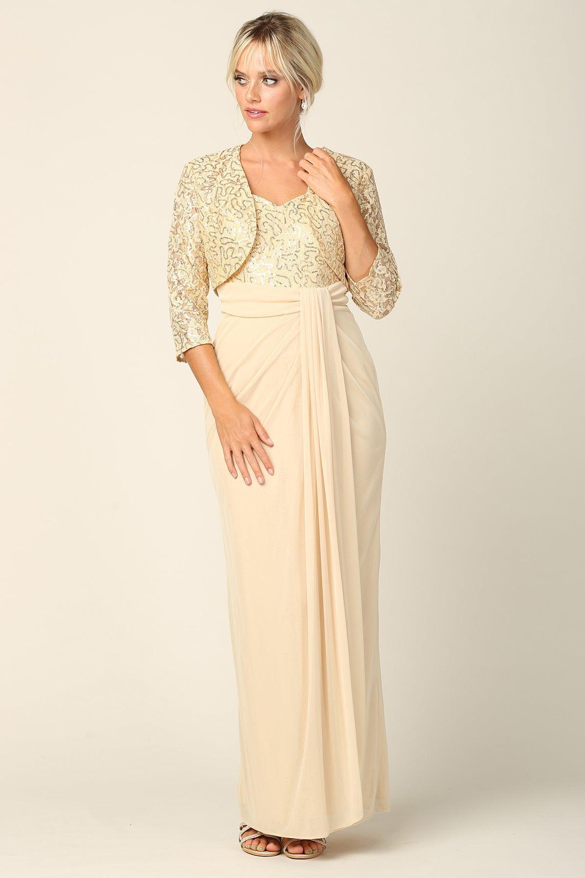 Long Mother of the Bride 2 Piece Formal Bolero Dress Sale