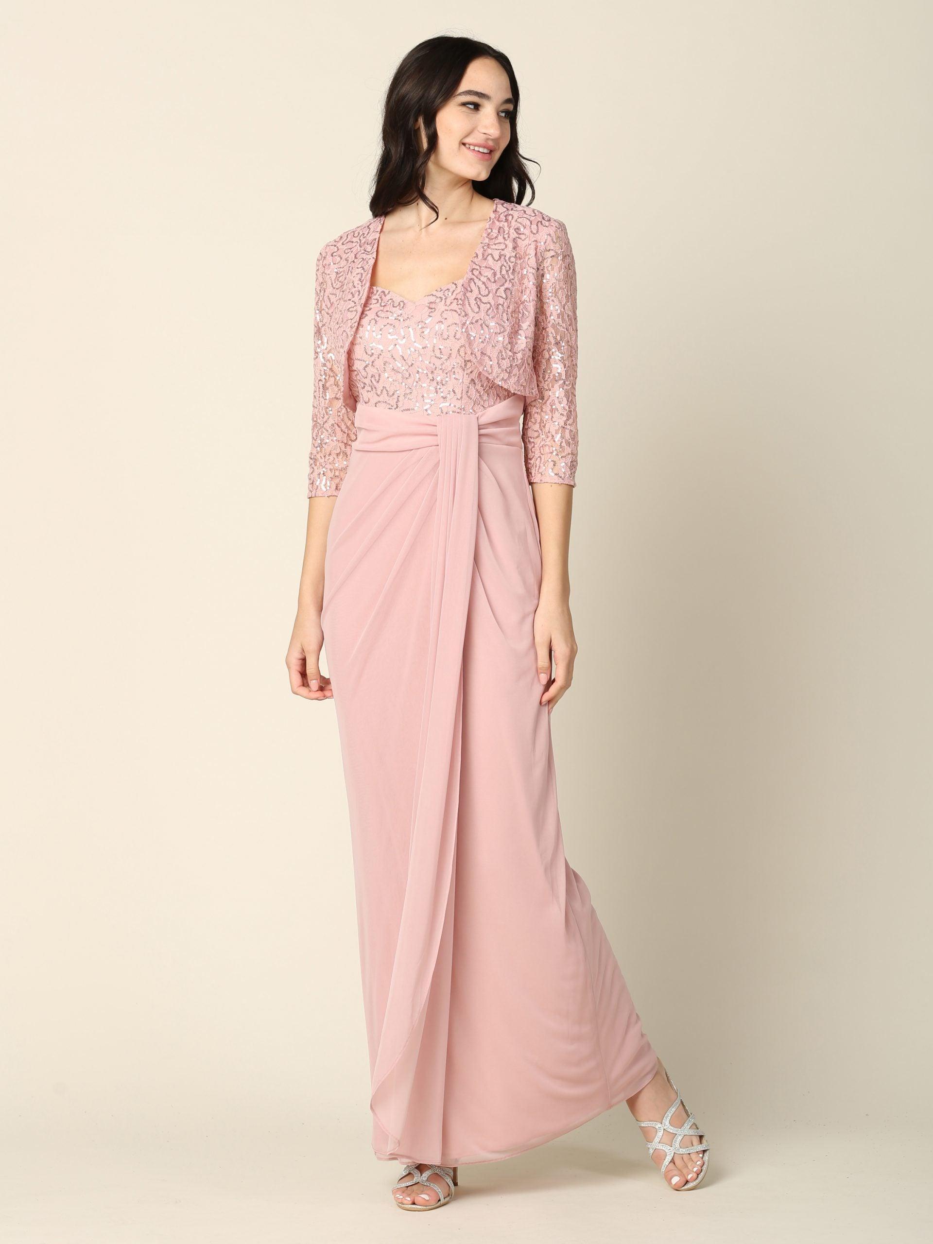 Long Mother of the Bride 2 Piece Formal Bolero Dress Sale
