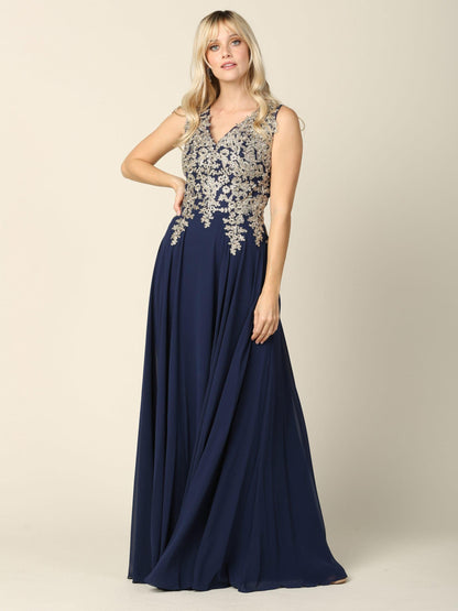Long Mother of the Bride Chiffon Formal Dress Sale - The Dress Outlet
