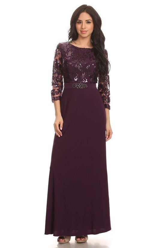 Burgundy Long Mother of the Bride Formal Evening Gown for $39.99 – The ...