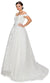 Long Off Shoulder Ball Gown Quinceanera Cape Dress - The Dress Outlet