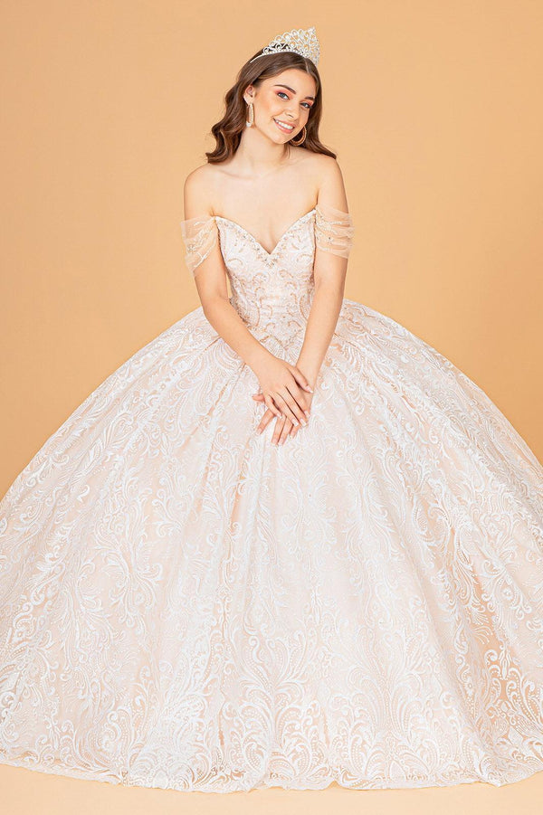 Long Off Shoulder Ball Gown Quinceanera Dress