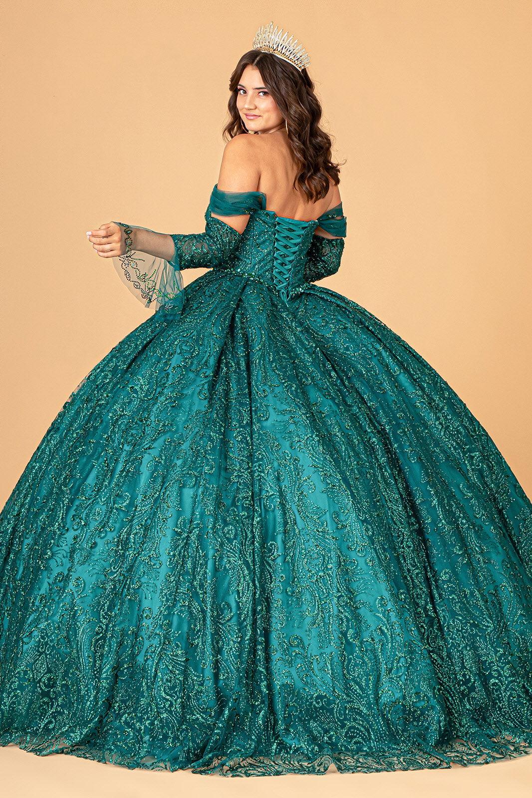Long Off Shoulder Ball Gown Quinceanera Dress