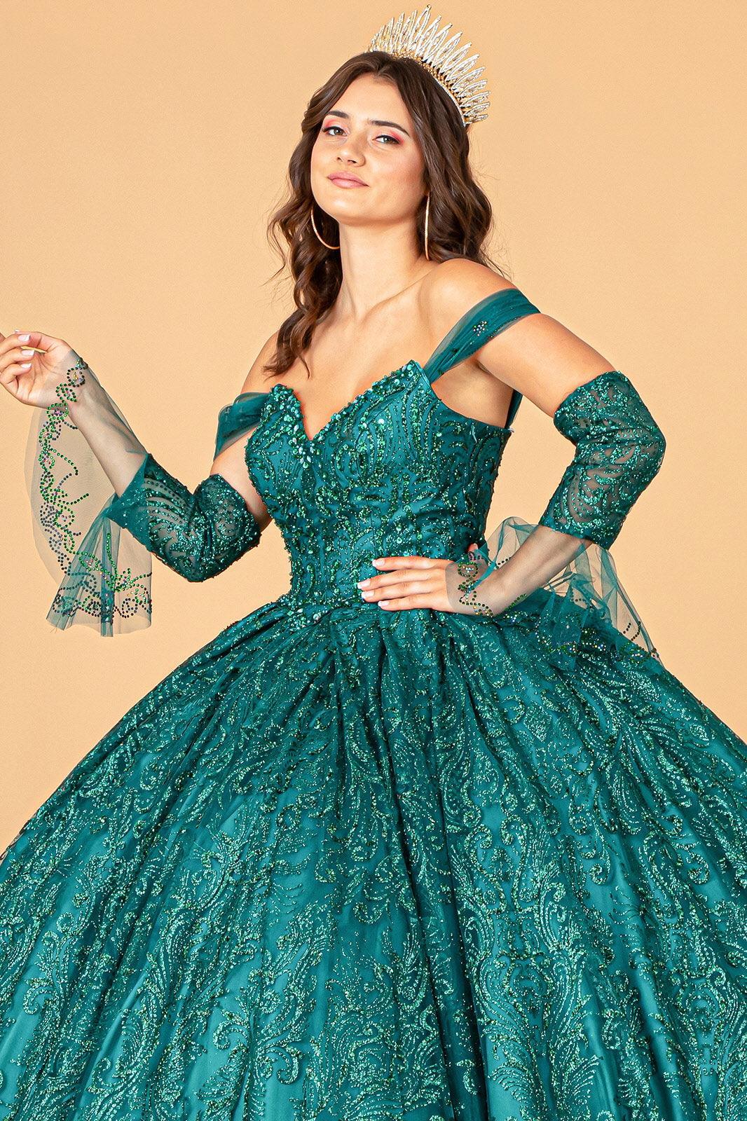 Long Off Shoulder Ball Gown Quinceanera Dress