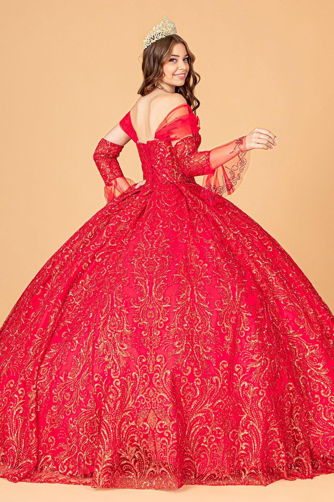 Long Off Shoulder Ball Gown Quinceanera Dress